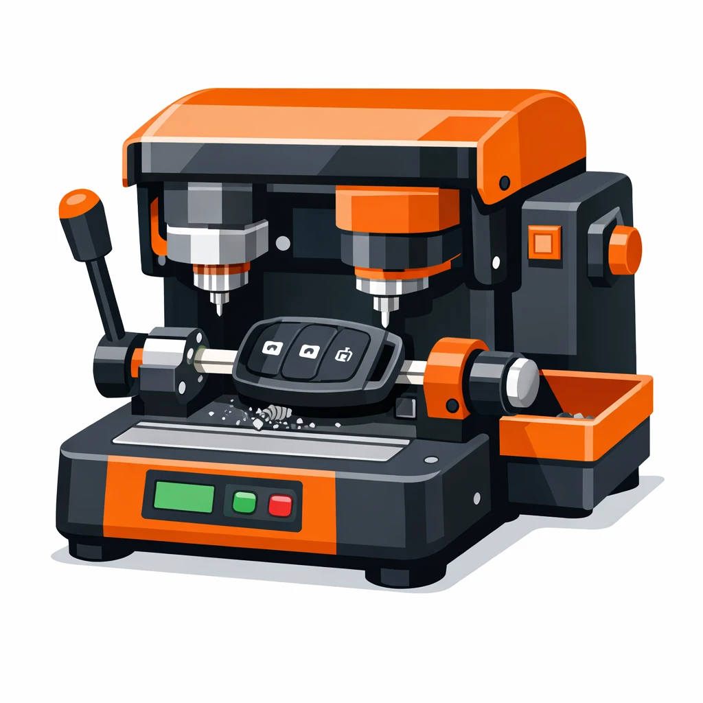 Machine à tailler les clés avec clé de voiture